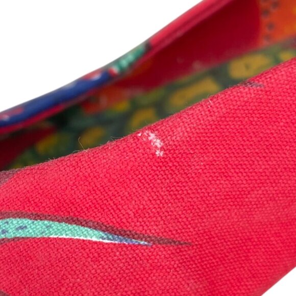 Vintage Milehigh by Diesel Tropical Red Flats Womens FLeather Sole Fruit 10 - Picture 11 of 14